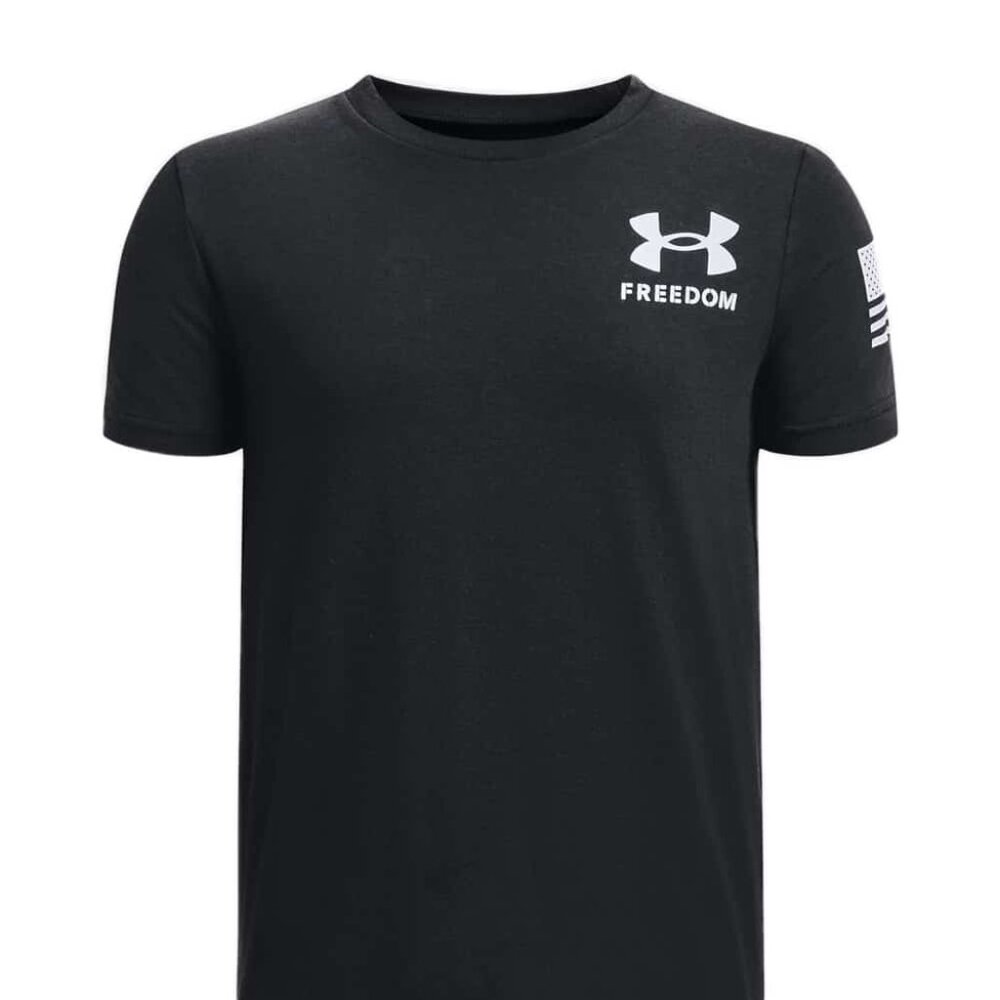 Black Under Armour Adult Freedom Flag Tee
